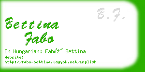bettina fabo business card