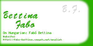 bettina fabo business card